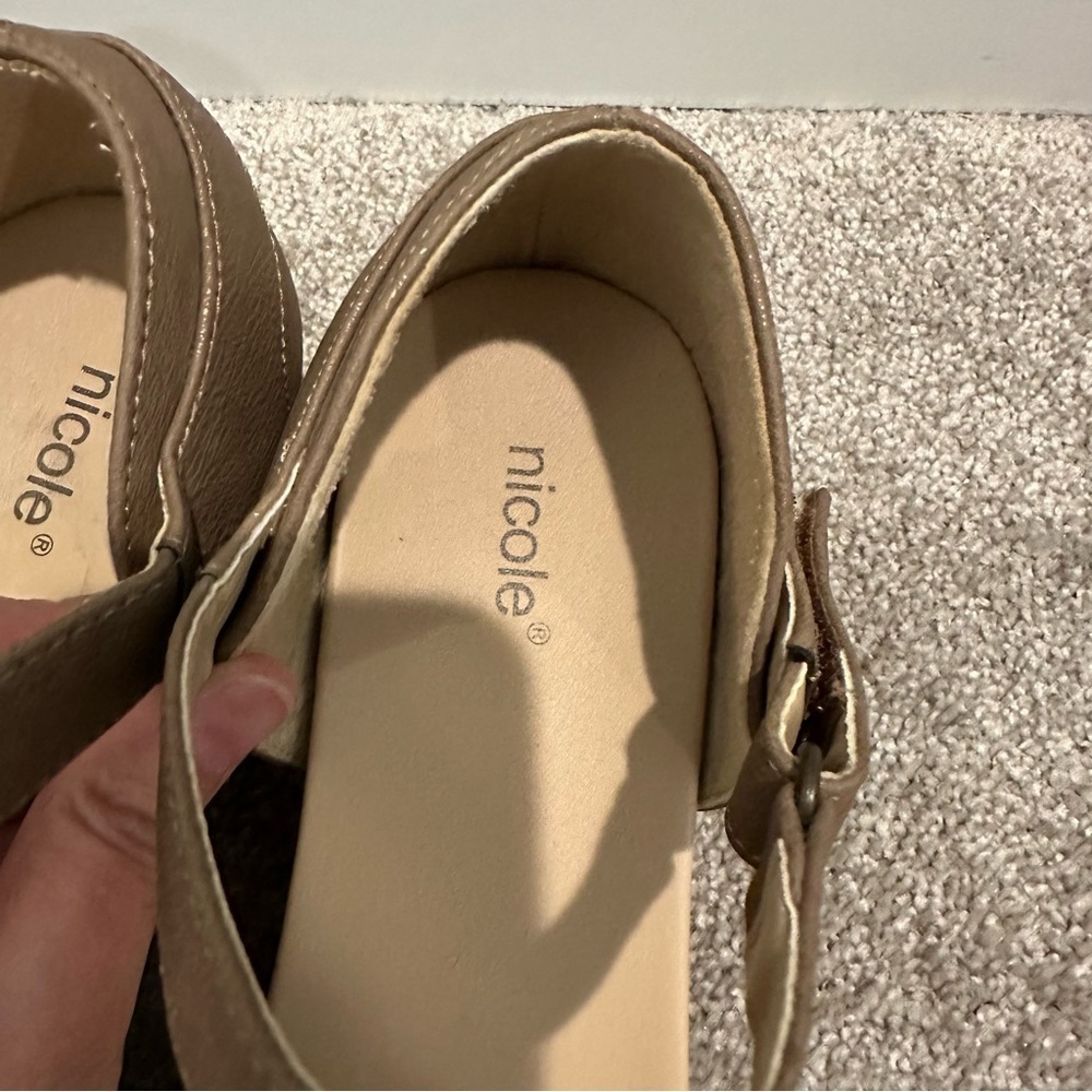 Nicole Gold Ankle Strap Heels - Picture 2 of 6